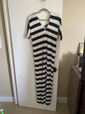 Ralph Lauren Blue label Striped V-Neck Maxi Dress